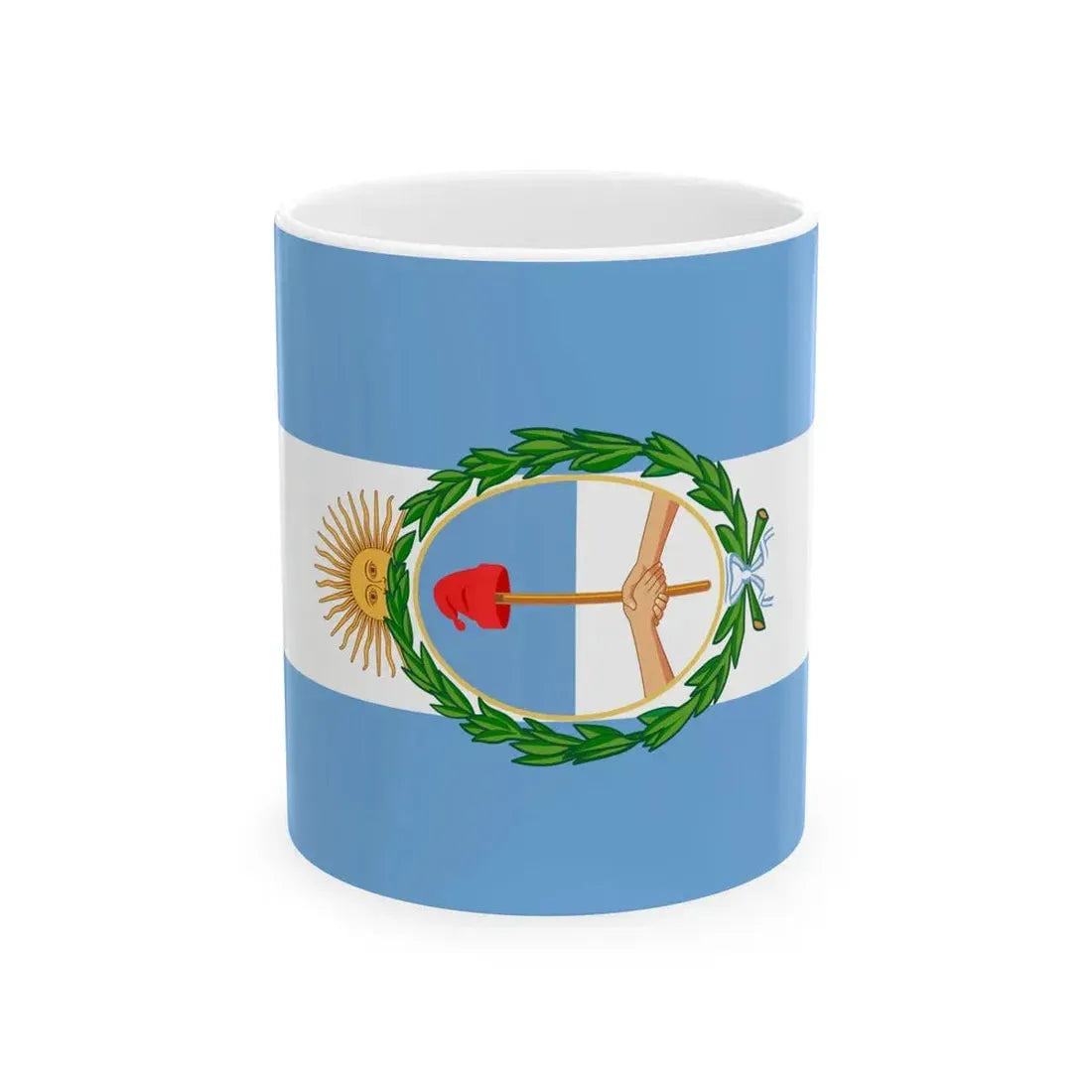Flag of the Regiment of Rio de la Plata (Argentina) White Coffee Mug 11oz - Go Mug Yourself