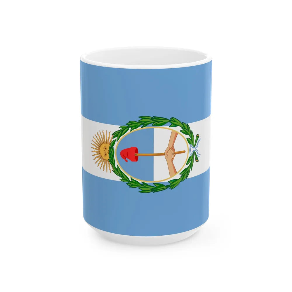 Flag of the Regiment of Rio de la Plata (Argentina) White Coffee Mug 15oz - Go Mug Yourself
