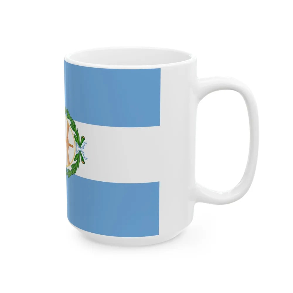 Flag of the Regiment of Rio de la Plata (Argentina) White Coffee Mug - Go Mug Yourself