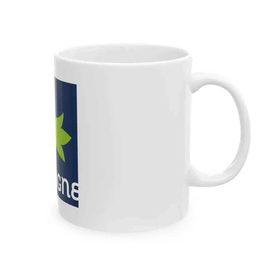 Flag of the Region of Bretagne (France) White Coffee Mug - Go Mug Yourself
