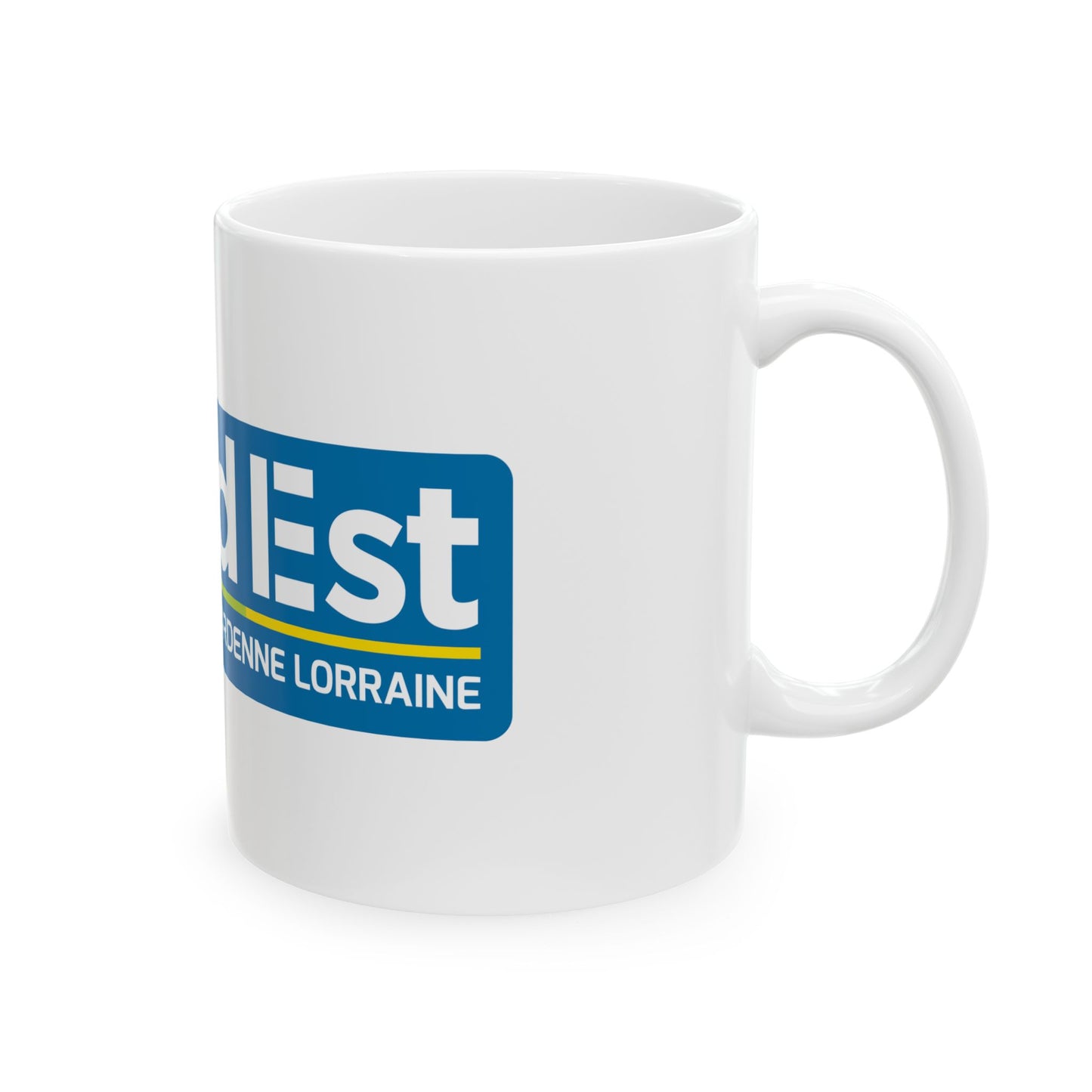 Flag of the Region of Grand Est Variant 1 (France) White Coffee Mug-Go Mug Yourself