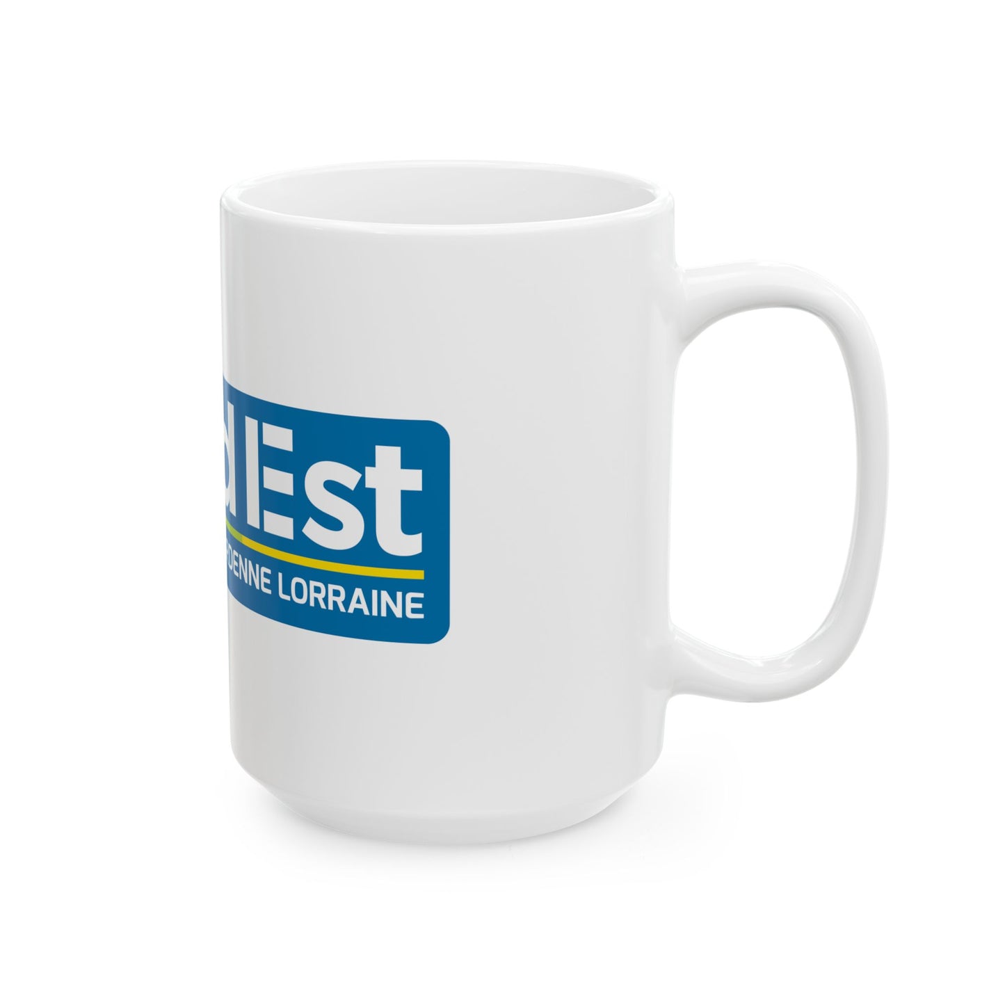 Flag of the Region of Grand Est Variant 1 (France) White Coffee Mug-Go Mug Yourself