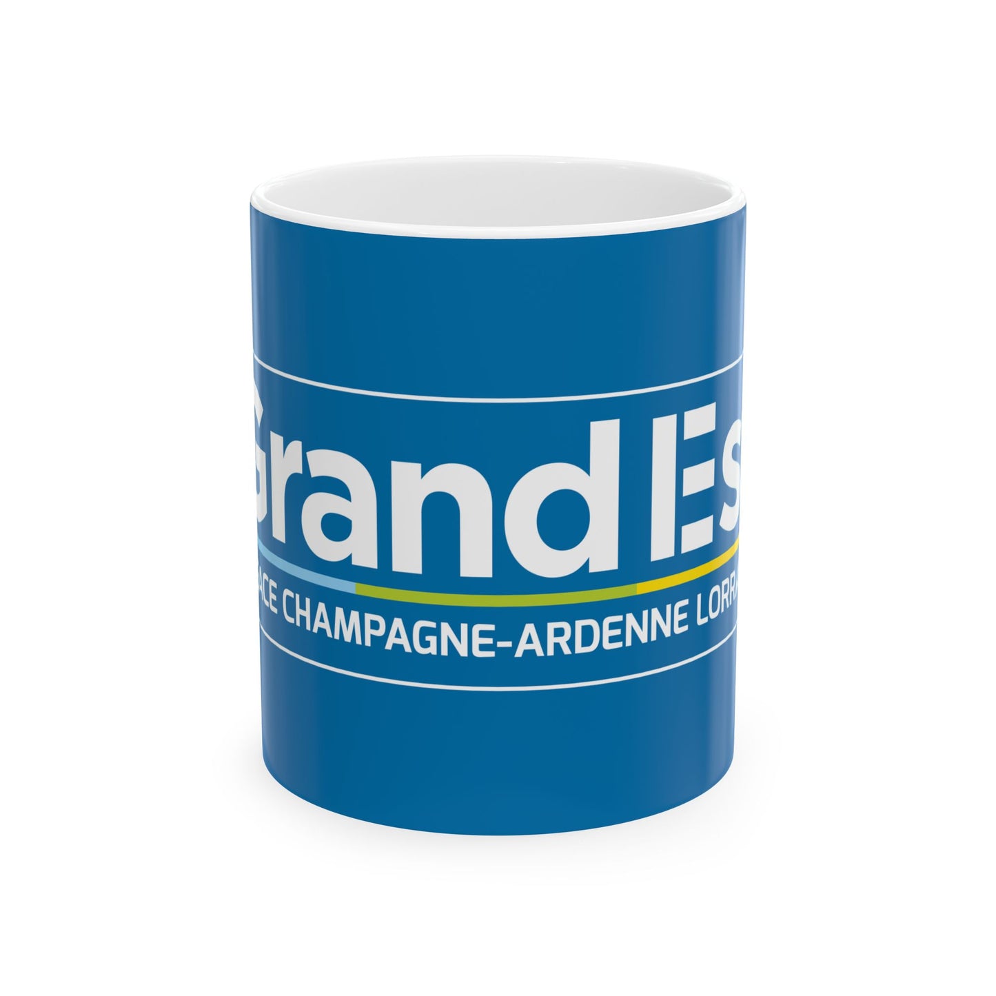 Flag of the Region of Grand Est Variant 2 (France) White Coffee Mug-11oz-Go Mug Yourself