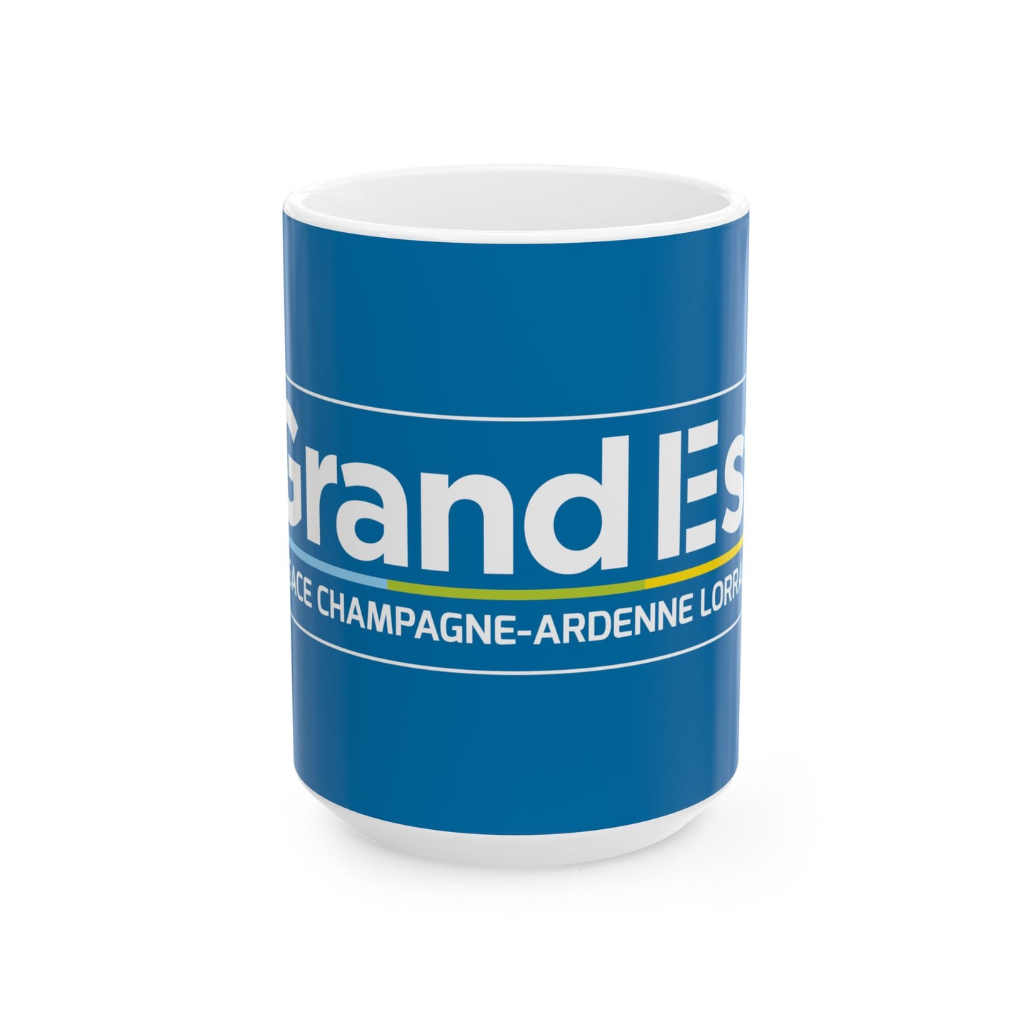 Flag of the Region of Grand Est Variant 2 (France) White Coffee Mug-15oz-Go Mug Yourself
