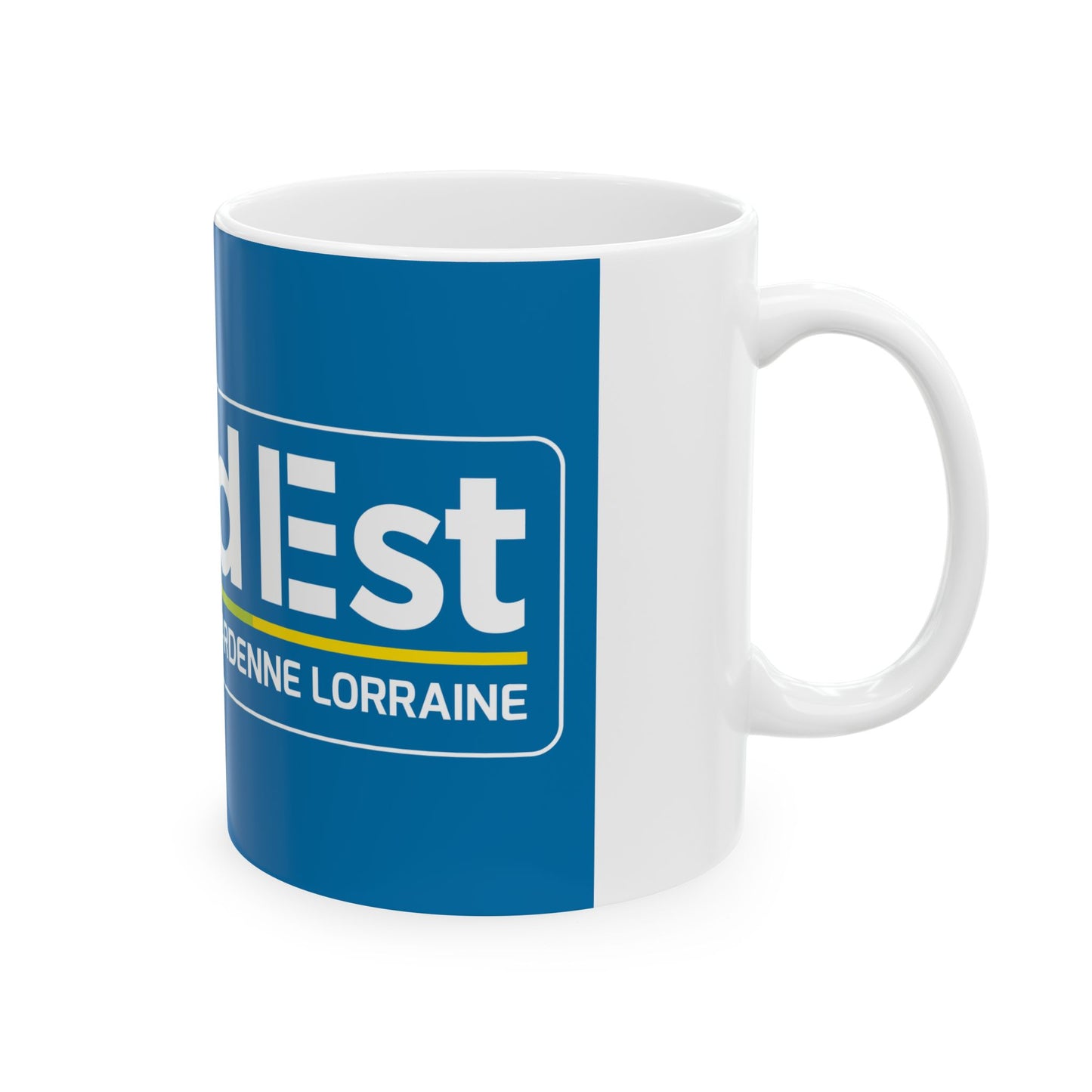Flag of the Region of Grand Est Variant 2 (France) White Coffee Mug-Go Mug Yourself