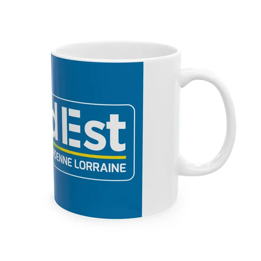 Flag of the Region of Grand Est Variant 2 (France) White Coffee Mug - Go Mug Yourself