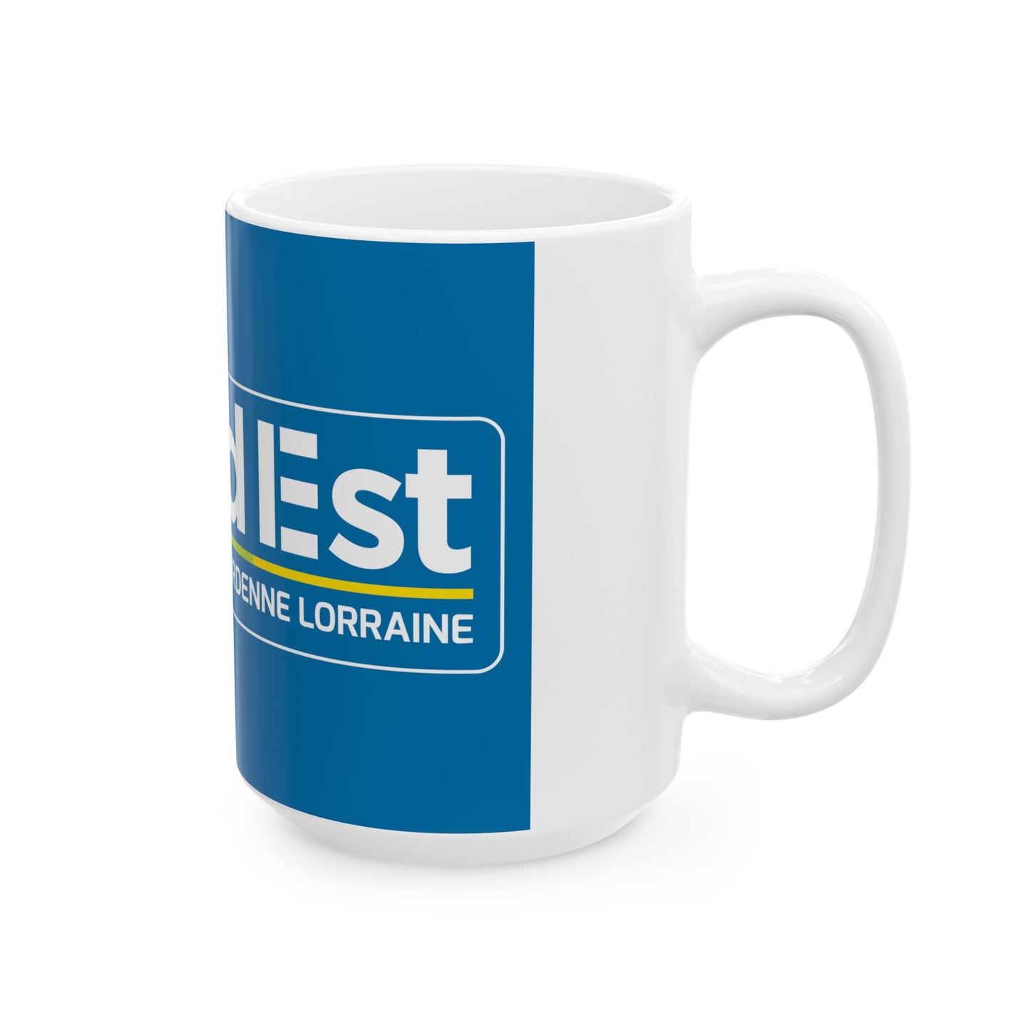 Flag of the Region of Grand Est Variant 2 (France) White Coffee Mug-Go Mug Yourself