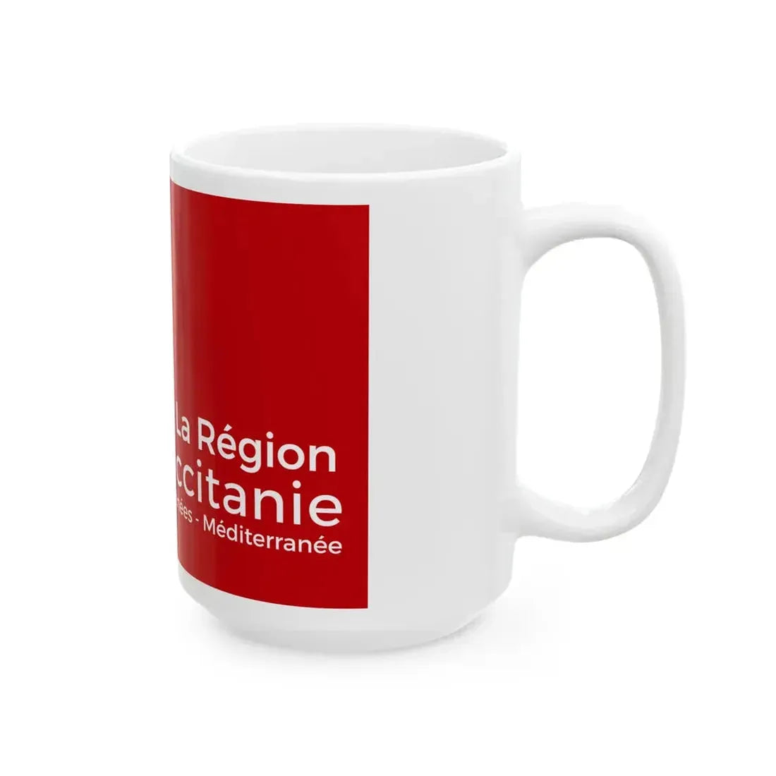 Flag of the Region of Occitanie (France) White Coffee Mug - Go Mug Yourself