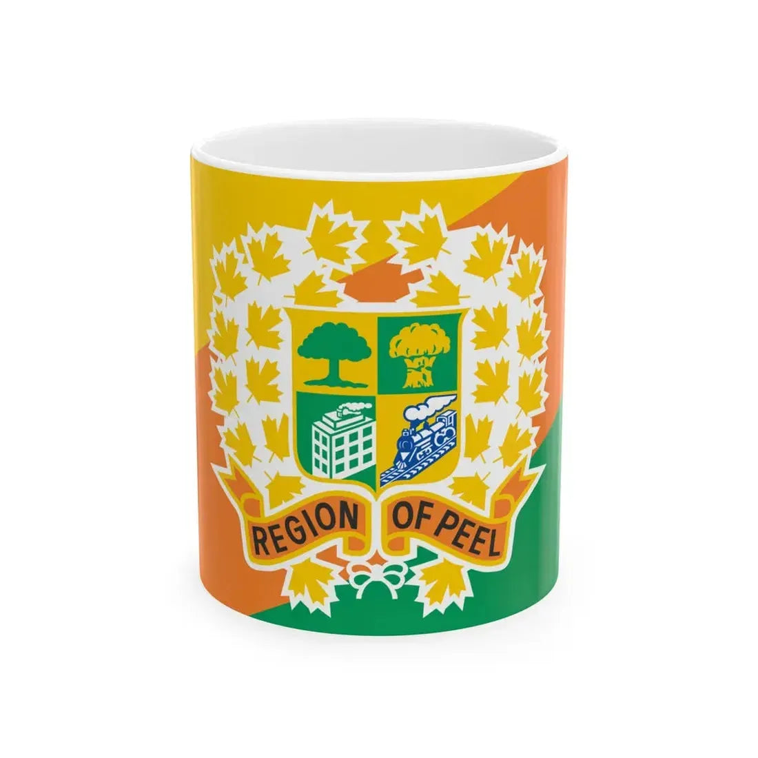 Flag of the Regional Municipality of Peel (Canada) White Coffee Mug 11oz - Go Mug Yourself