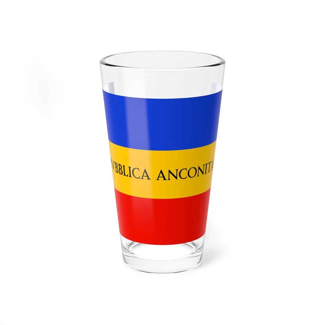 Flag of the Repubblica Anconitana (Italy) Pint Glass 16oz 16oz - Go Mug Yourself