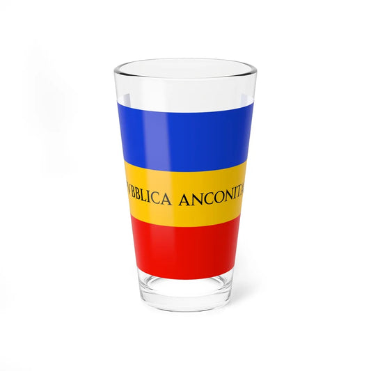 Flag of the Repubblica Anconitana (Italy) Pint Glass 16oz 16oz - Go Mug Yourself
