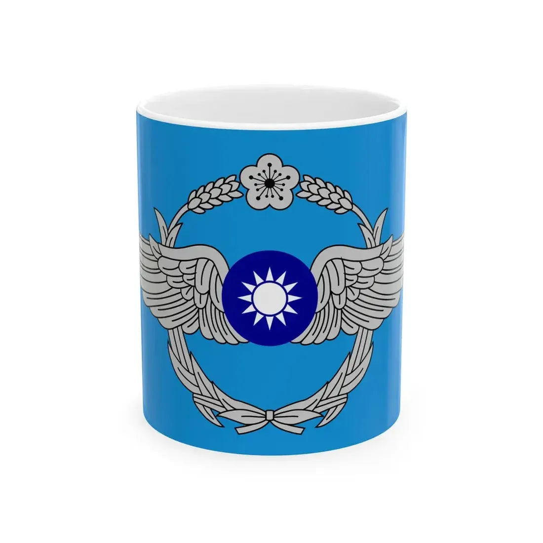 Flag of the Republic of China Air Force (China) White Coffee Mug 11oz - Go Mug Yourself