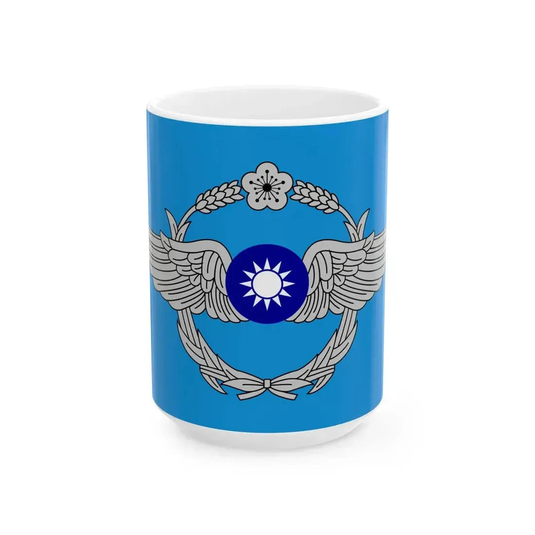 Flag of the Republic of China Air Force (China) White Coffee Mug 15oz - Go Mug Yourself