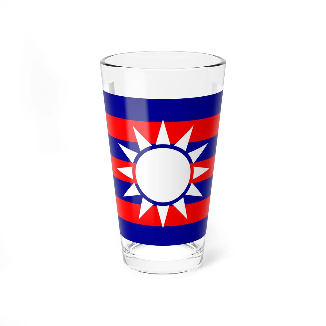 Flag of the Republic of China draft 2 (China) Pint Glass 16oz 16oz - Go Mug Yourself