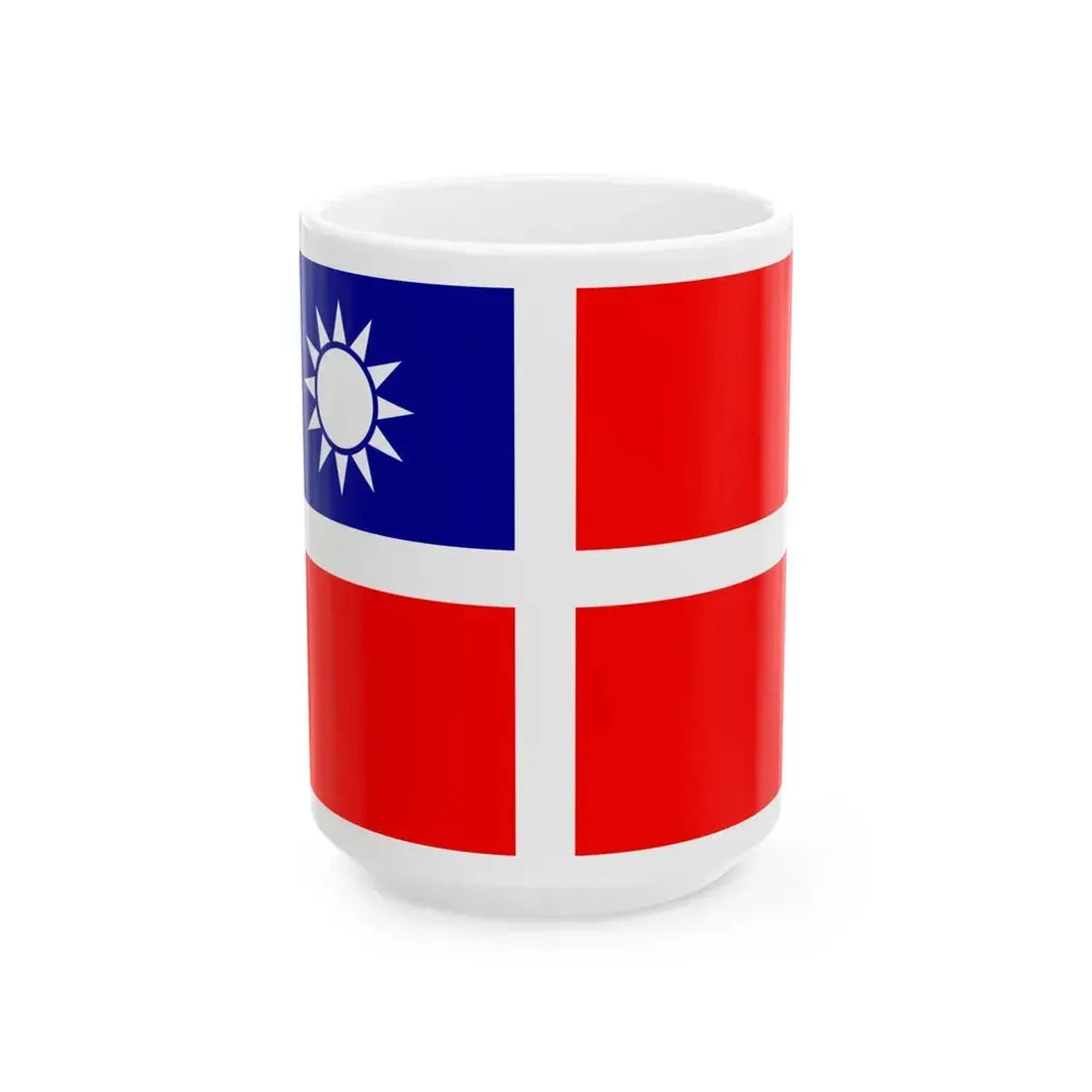Flag of the Republic of China-Nanjing War Ensign (China) White Coffee Mug 15oz - Go Mug Yourself