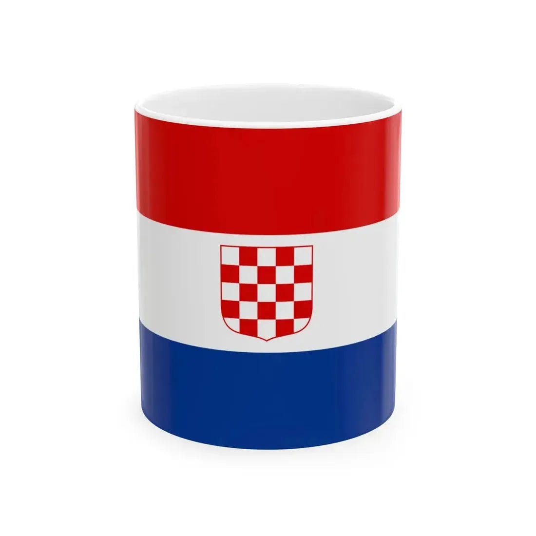 Flag of the Republic of Croatia 1990 (Croatia) White Coffee Mug 11oz - Go Mug Yourself