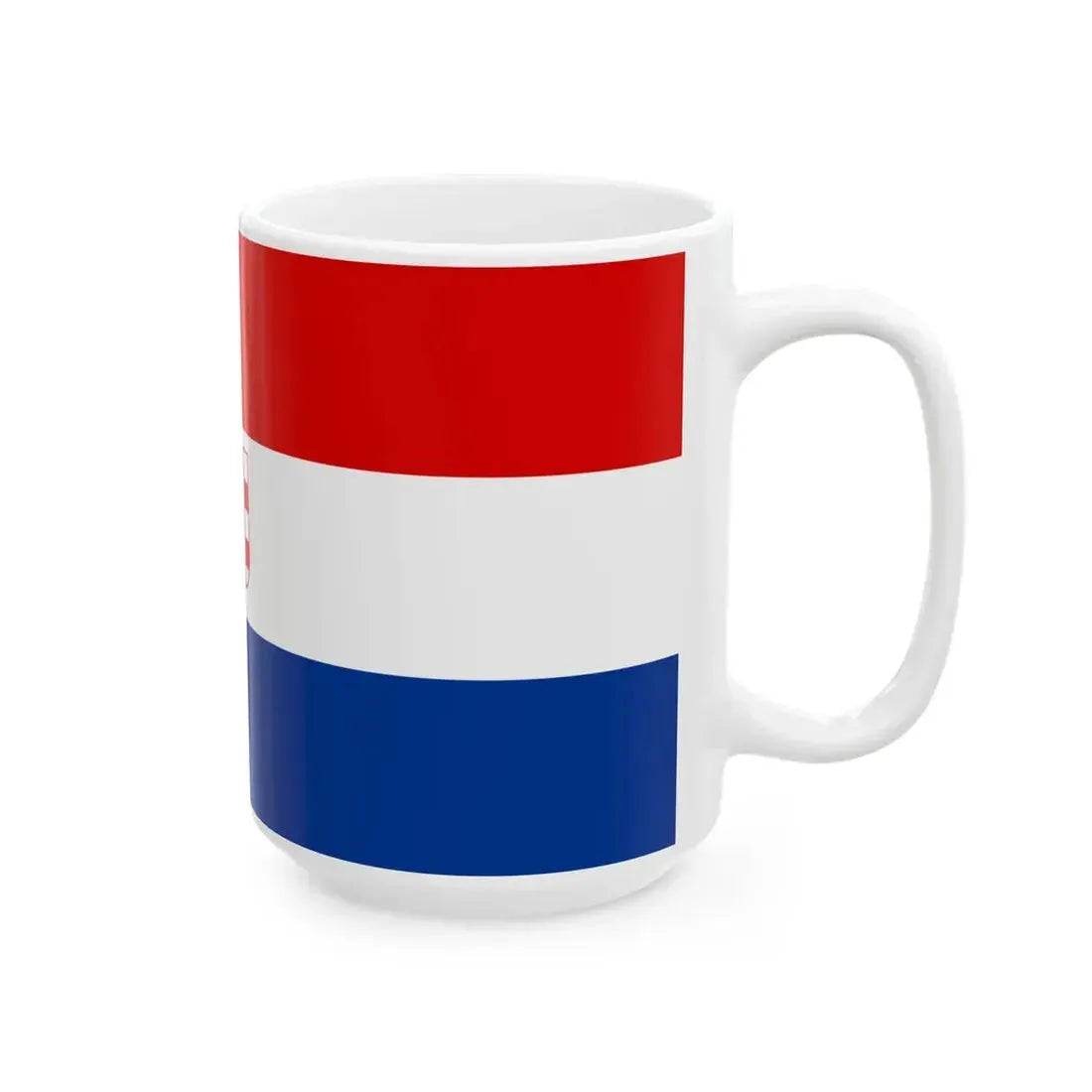 Flag of the Republic of Croatia 1990 (Croatia) White Coffee Mug - Go Mug Yourself