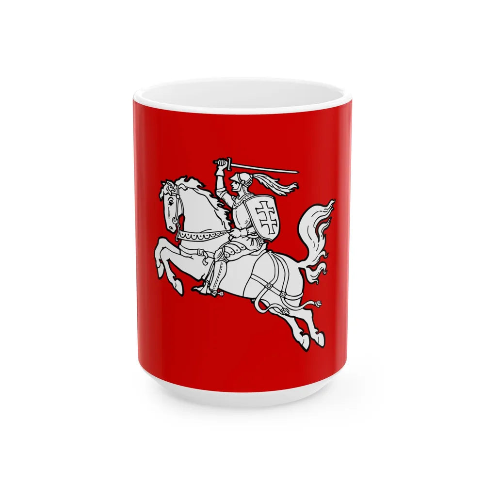 Flag of the Republic of Lithuania 1930s (Lithuania) White Coffee Mug 15oz - Go Mug Yourself