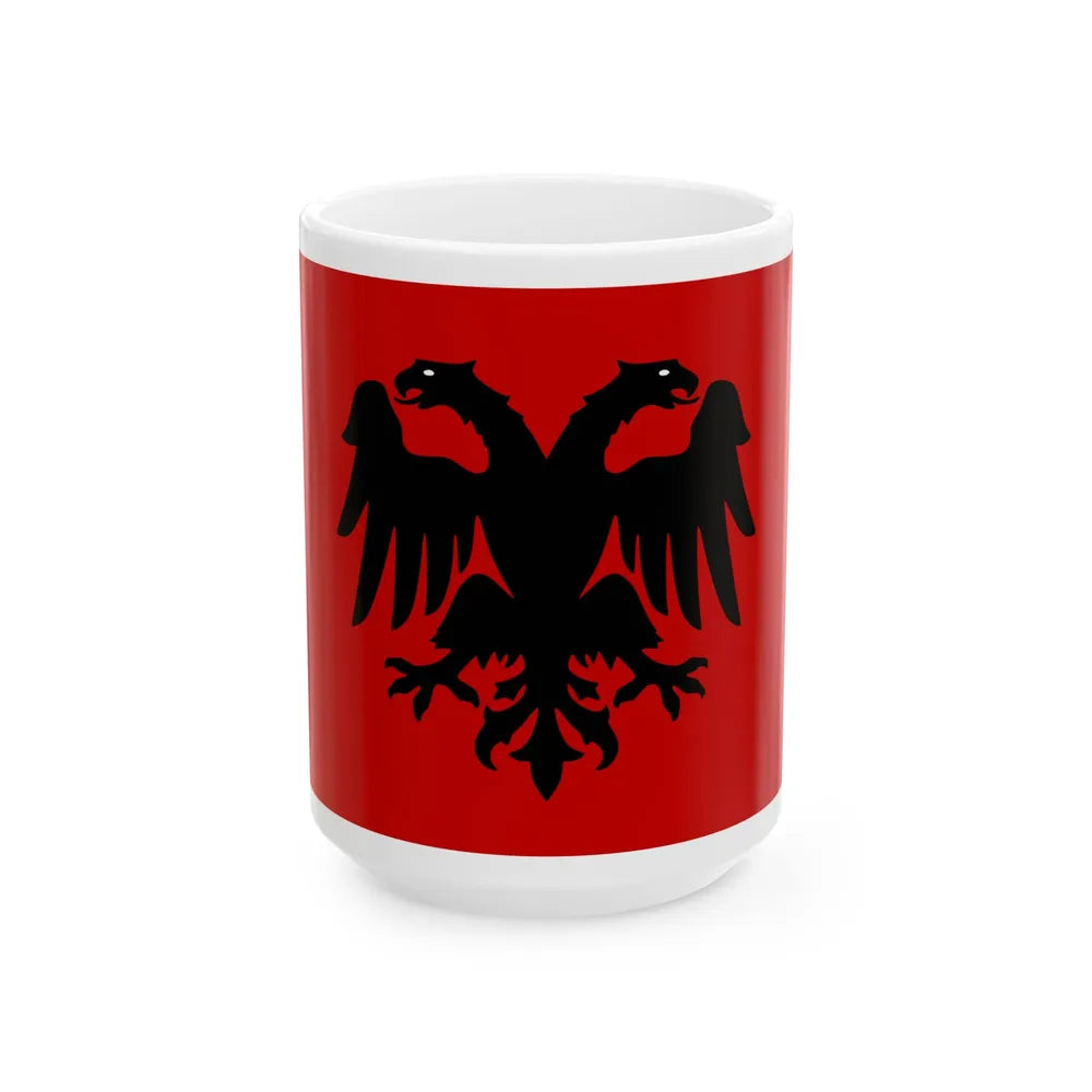 Flag of the Republic of Mirdita (Albania) White Coffee Mug 15oz - Go Mug Yourself