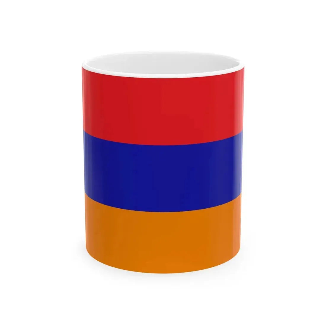 Flag of the Republic of Mountainous Armenia 1-2 aspect ratio (Armenia) White Coffee Mug 11oz - Go Mug Yourself