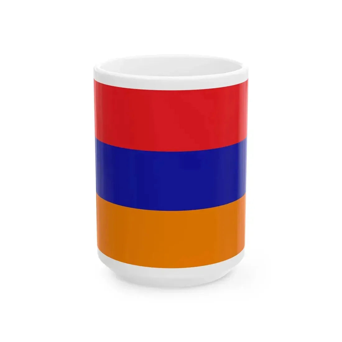 Flag of the Republic of Mountainous Armenia 1-2 aspect ratio (Armenia) White Coffee Mug 15oz - Go Mug Yourself