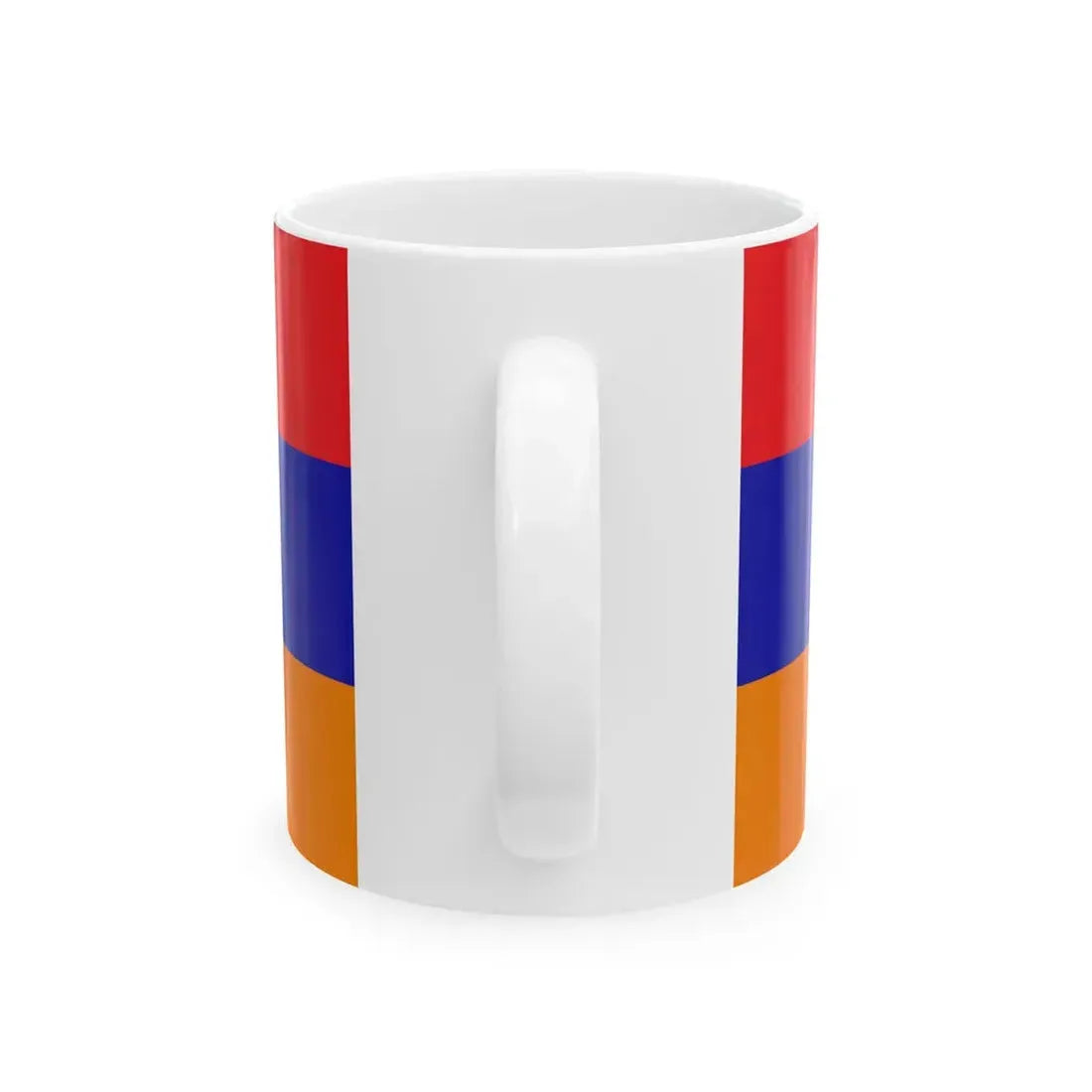 Flag of the Republic of Mountainous Armenia 1-2 aspect ratio (Armenia) White Coffee Mug - Go Mug Yourself