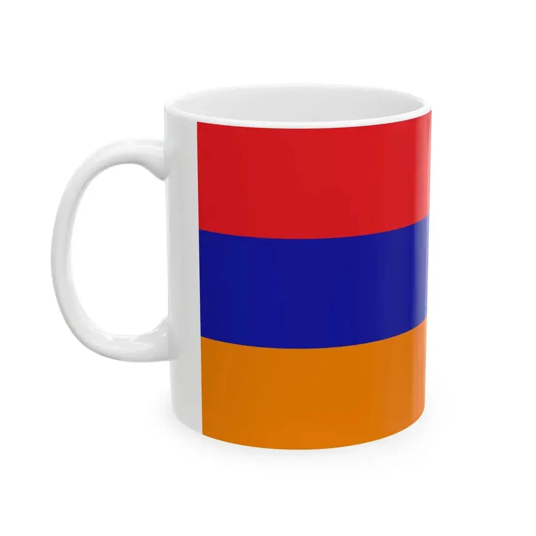 Flag of the Republic of Mountainous Armenia 1-2 aspect ratio (Armenia) White Coffee Mug - Go Mug Yourself