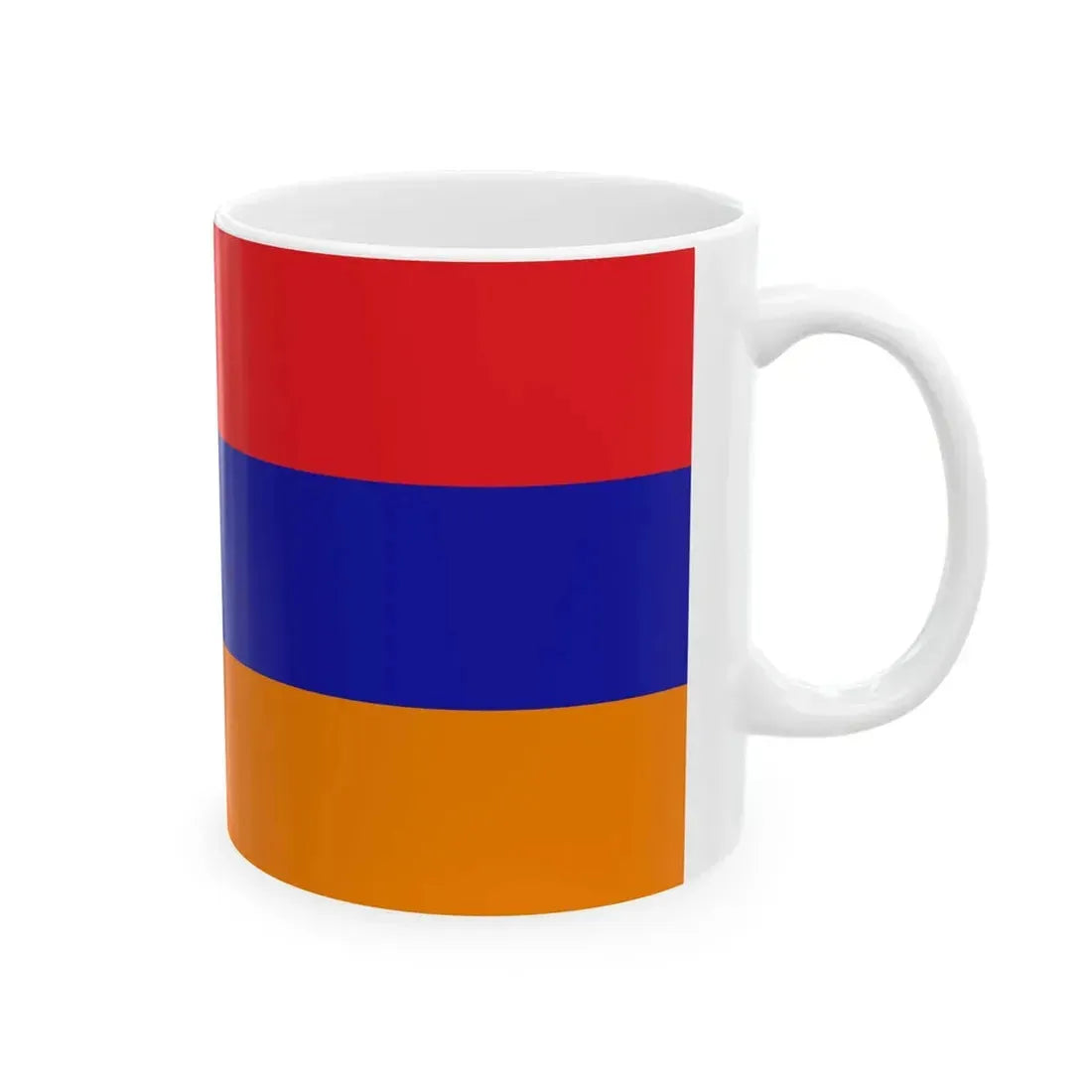 Flag of the Republic of Mountainous Armenia 1-2 aspect ratio (Armenia) White Coffee Mug - Go Mug Yourself