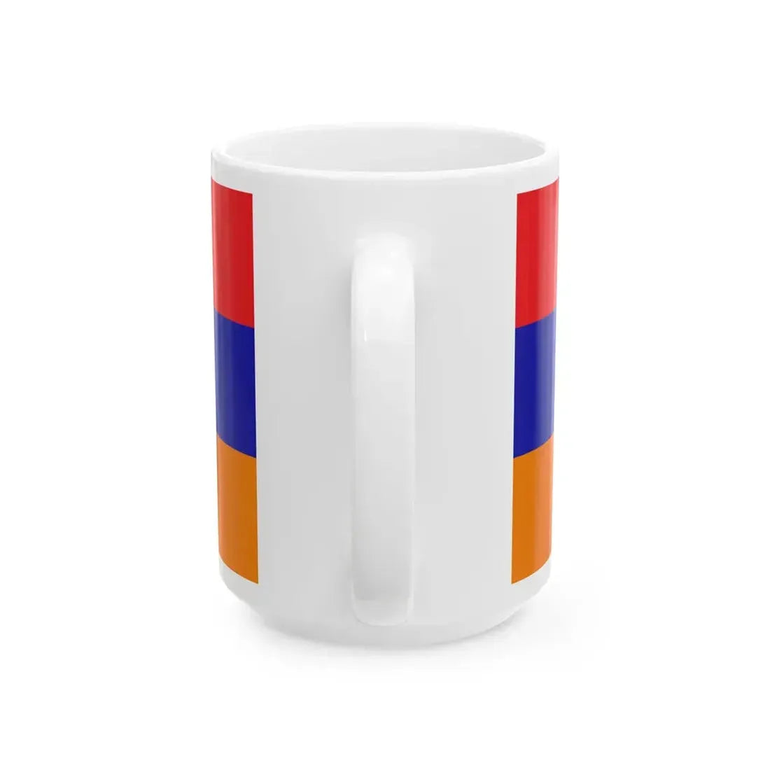 Flag of the Republic of Mountainous Armenia 1-2 aspect ratio (Armenia) White Coffee Mug - Go Mug Yourself
