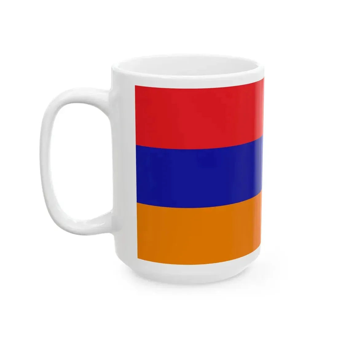 Flag of the Republic of Mountainous Armenia 1-2 aspect ratio (Armenia) White Coffee Mug - Go Mug Yourself