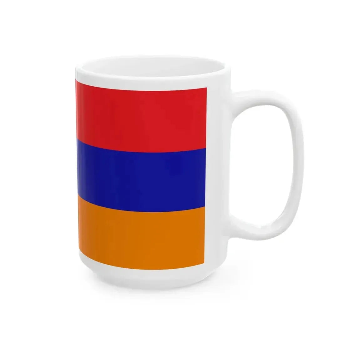 Flag of the Republic of Mountainous Armenia 1-2 aspect ratio (Armenia) White Coffee Mug - Go Mug Yourself