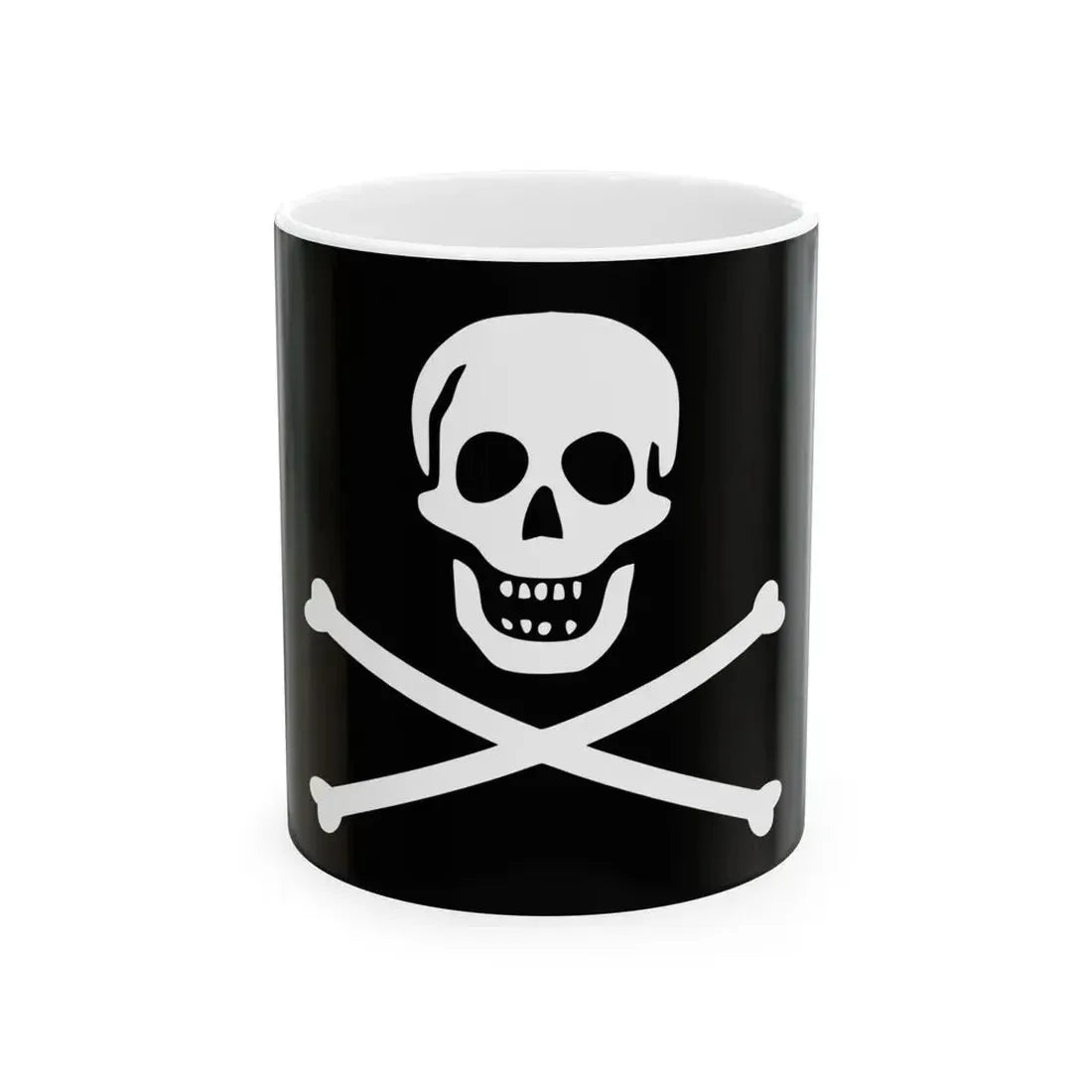 Flag of the Republic of Pirates 1706-1718 (Bahamas) White Coffee Mug 11oz - Go Mug Yourself
