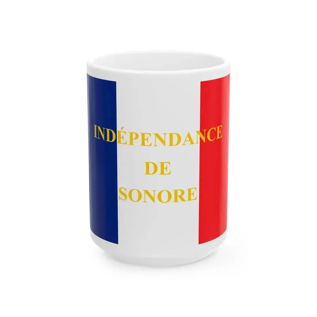 Flag of the Republic of Sonora Raousset-Boulbon (France) White Coffee Mug 15oz - Go Mug Yourself