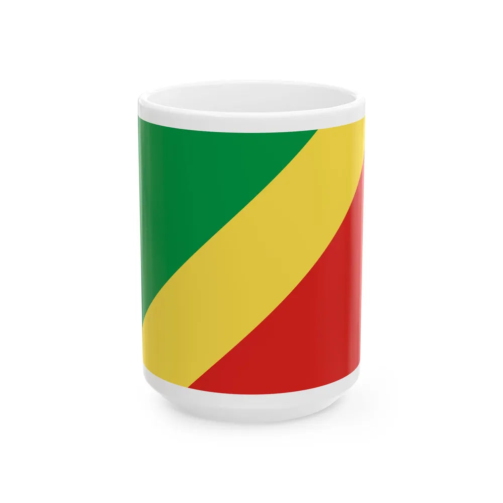 Flag of the Republic of the Congo (Congo) White Coffee Mug 15oz - Go Mug Yourself