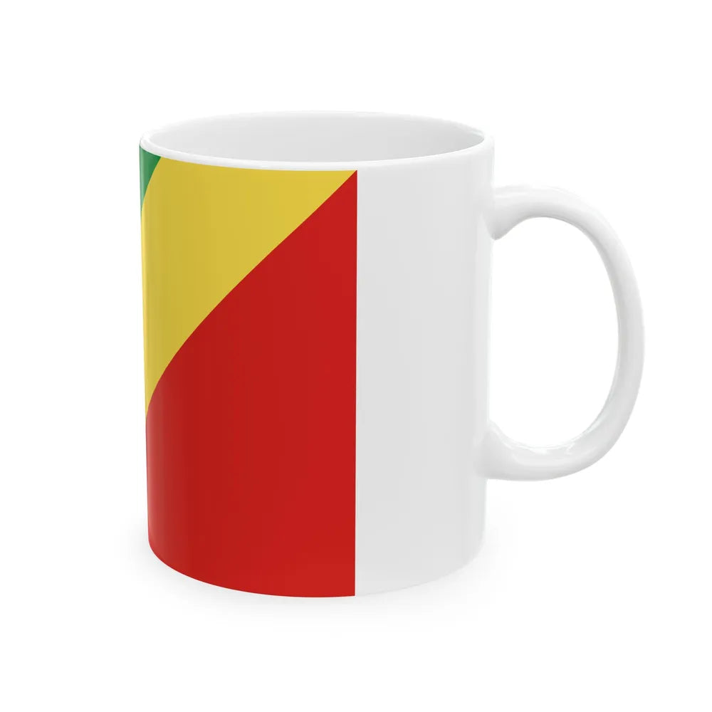 Flag of the Republic of the Congo (Congo) White Coffee Mug - Go Mug Yourself
