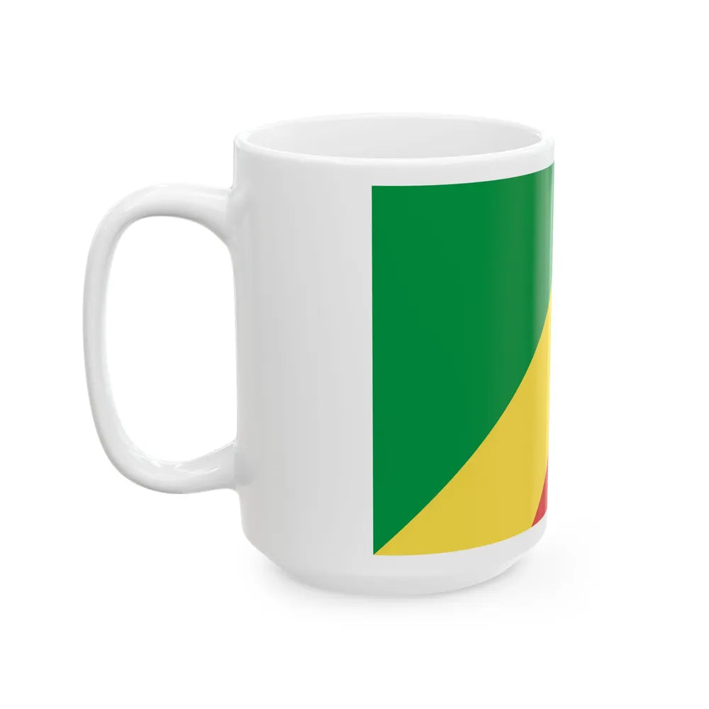 Flag of the Republic of the Congo (Congo) White Coffee Mug - Go Mug Yourself