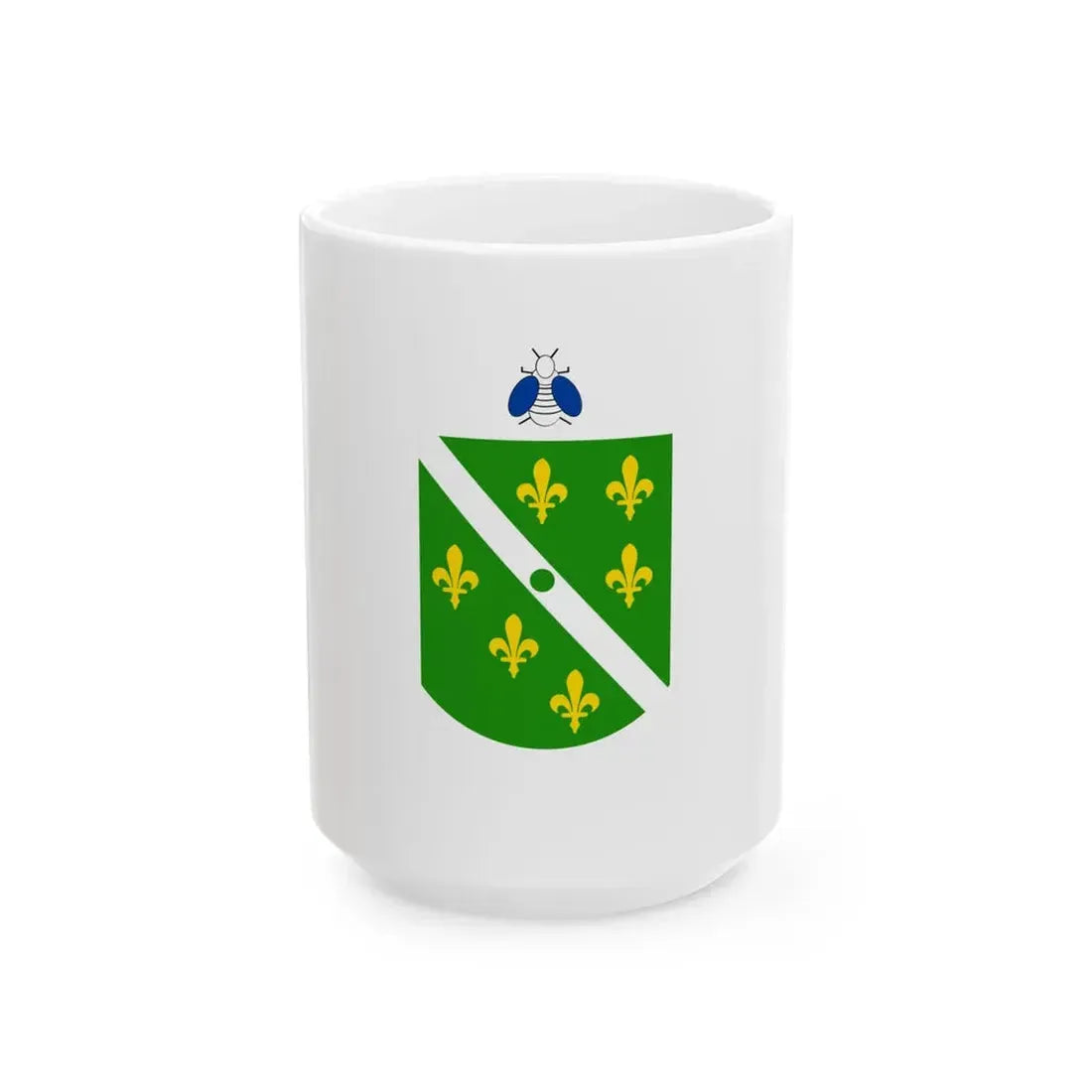 Flag of the Republic of Western Bosnia Fictitious (Bosnia and Herzegovina) White Coffee Mug 15oz - Go Mug Yourself