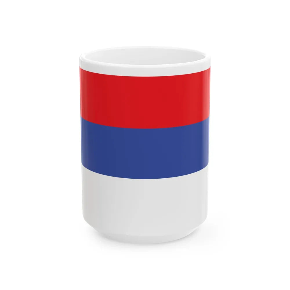 Flag of the Republika Srpska 35 (Bosnia and Herzegovina) White Coffee Mug 15oz - Go Mug Yourself