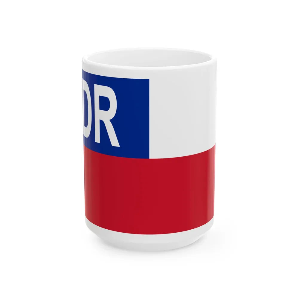 Flag of the Revolutionary Directorate (Cuba) White Coffee Mug 15oz - Go Mug Yourself
