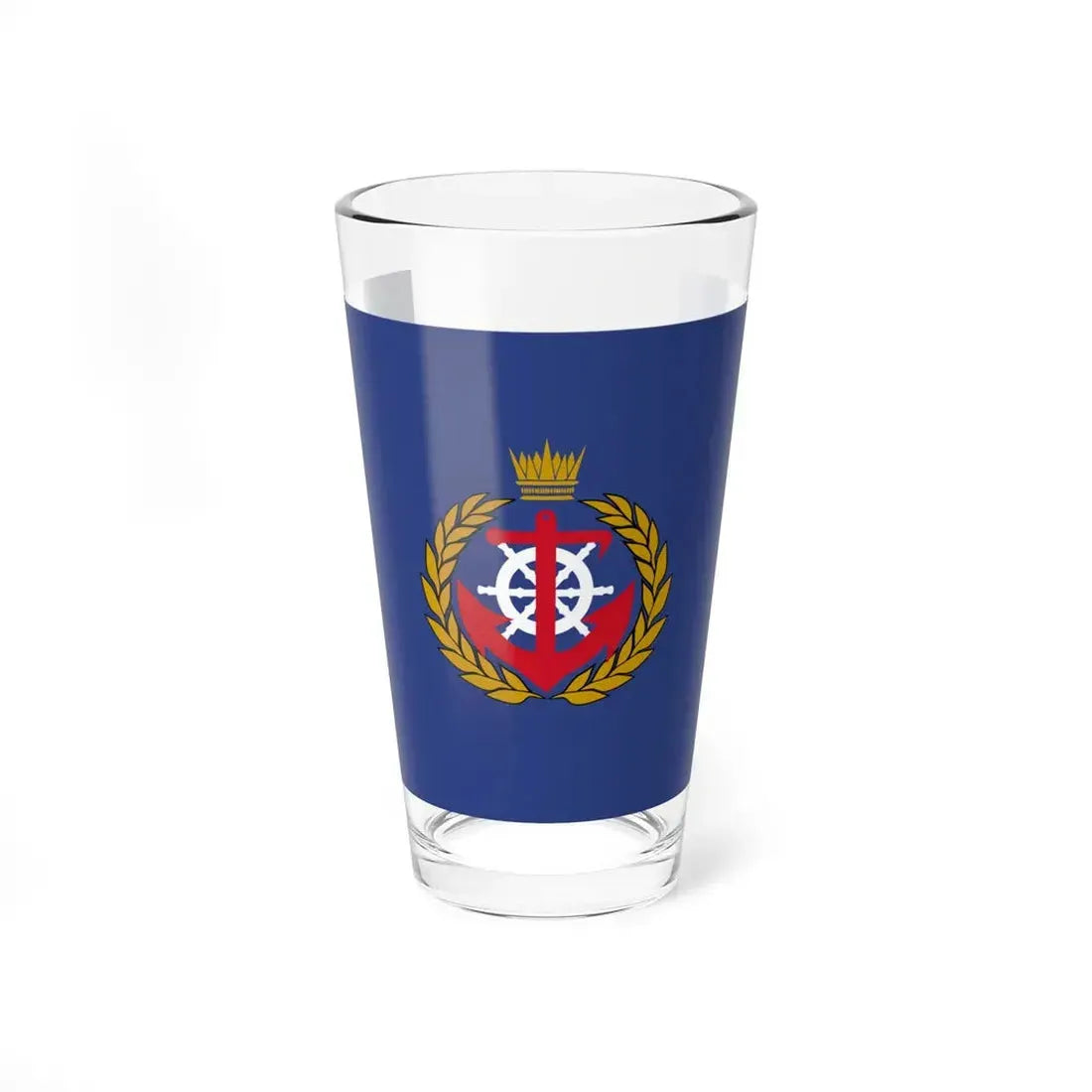 Flag of the Royal Bahrain Naval Force (Bahrain) Pint Glass 16oz 16oz - Go Mug Yourself