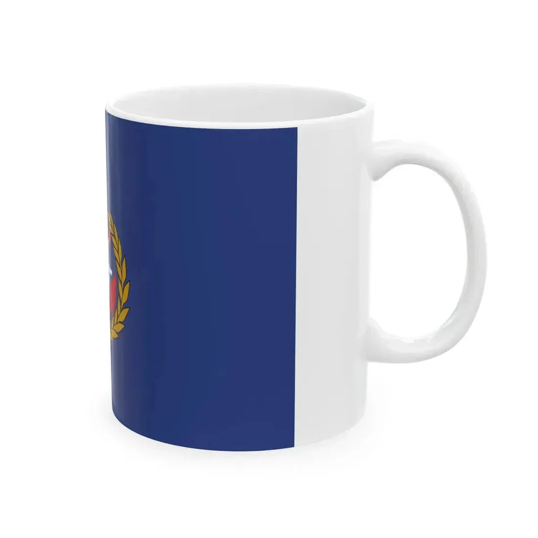 Flag of the Royal Bahrain Naval Force (Bahrain) White Coffee Mug - Go Mug Yourself
