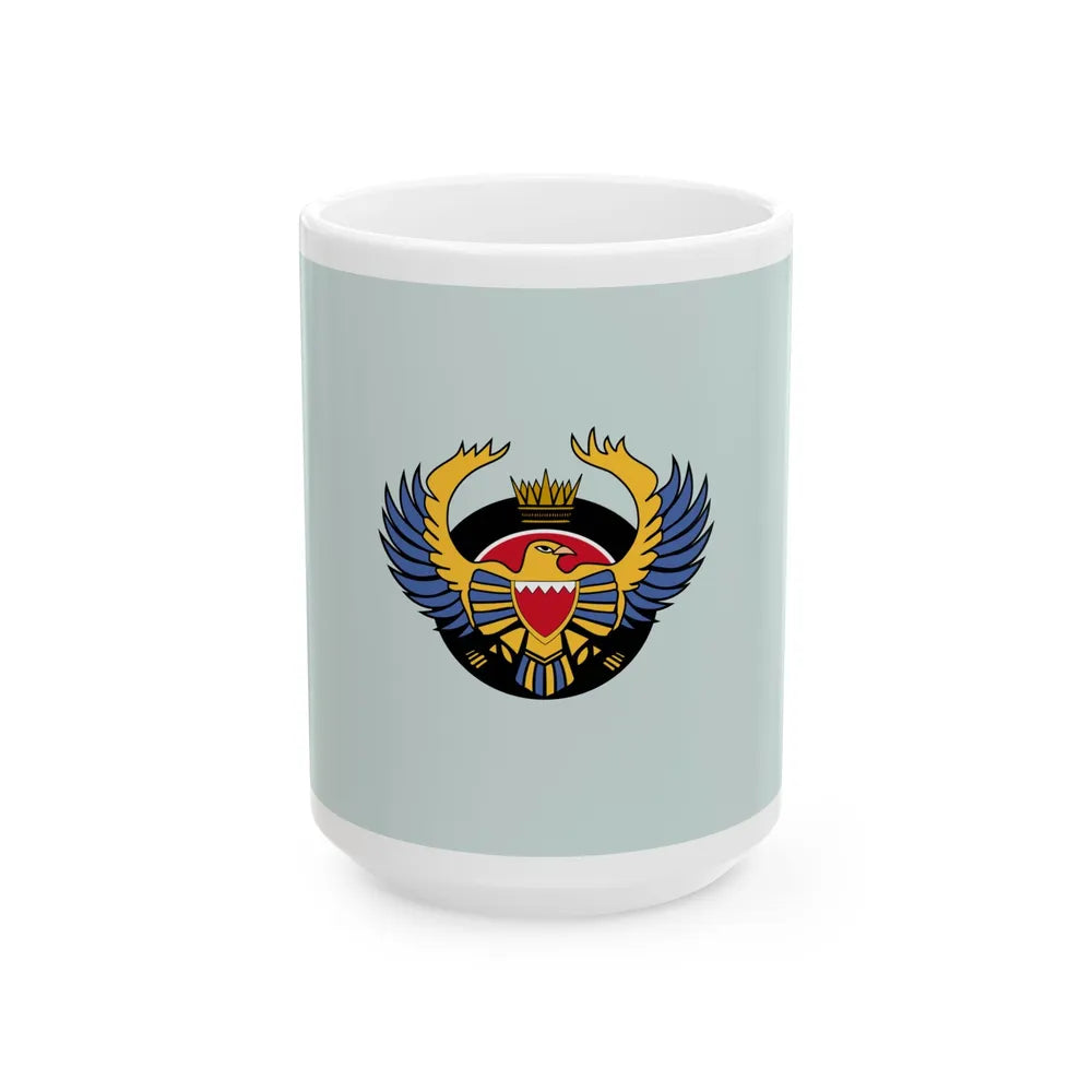 Flag of the Royal Bahraini Air Force (Bahrain) White Coffee Mug 15oz - Go Mug Yourself