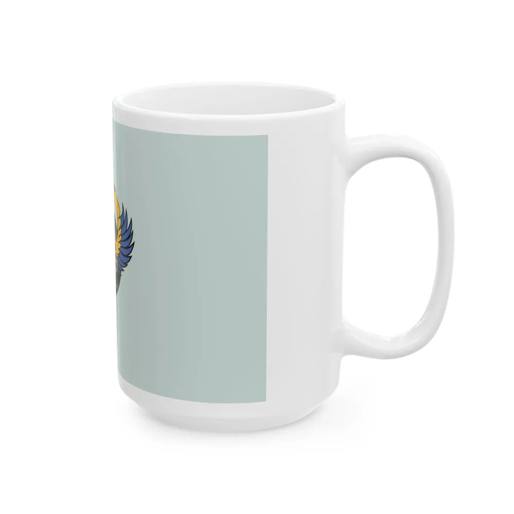 Flag of the Royal Bahraini Air Force (Bahrain) White Coffee Mug - Go Mug Yourself