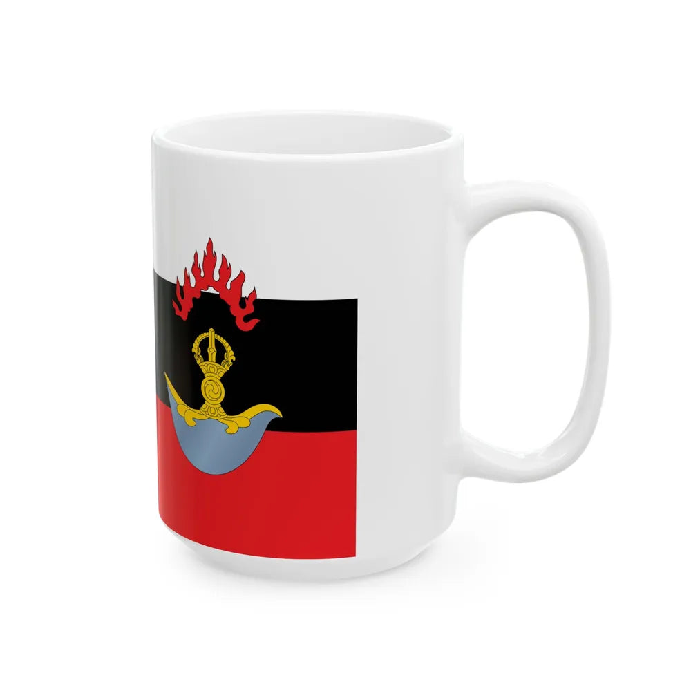 Flag of the Royal Bhutan Army (Bhutan) White Coffee Mug - Go Mug Yourself