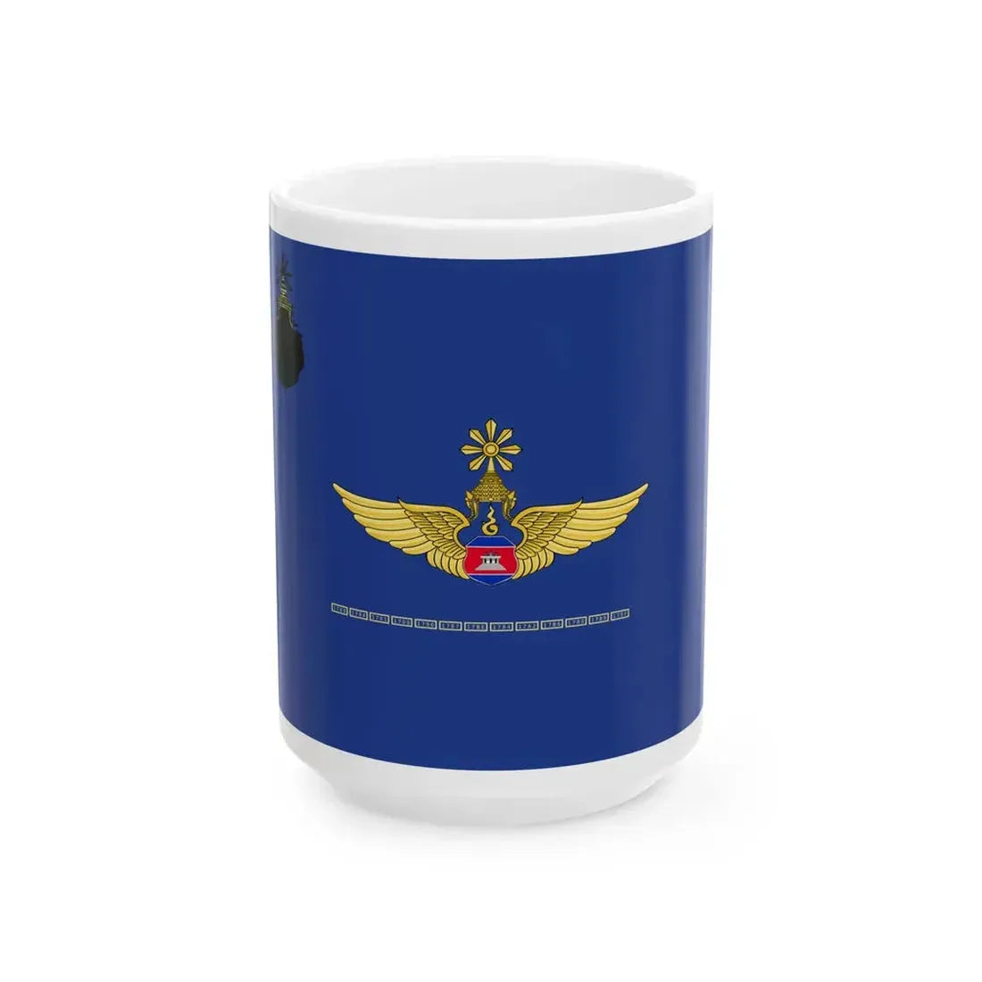 Flag of the Royal Cambodian Air Force (Cambodia) White Coffee Mug 15oz - Go Mug Yourself