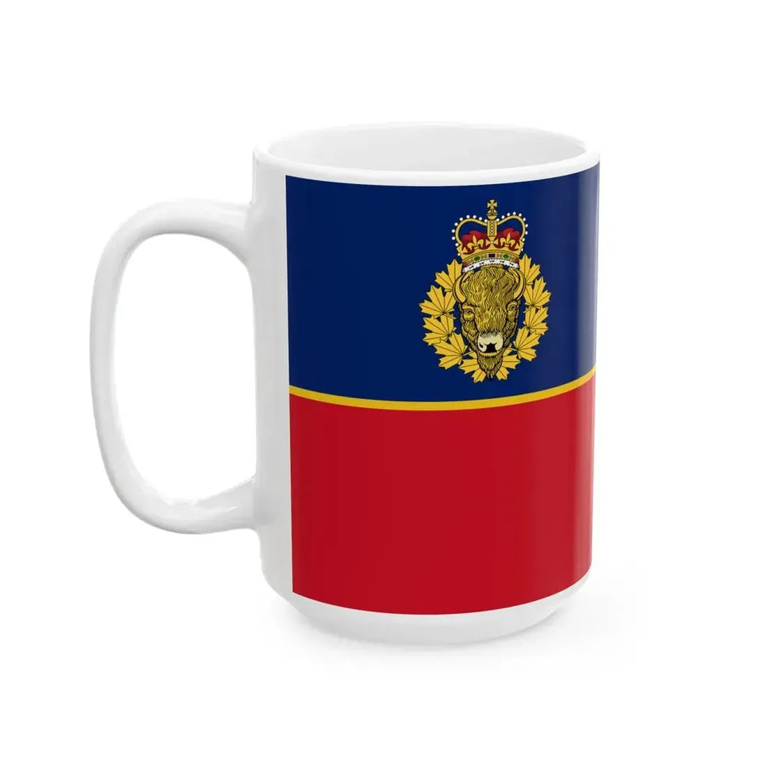 Flag of the Royal Canadian Mounted Police (Canada) White Coffee Mug - Go Mug Yourself