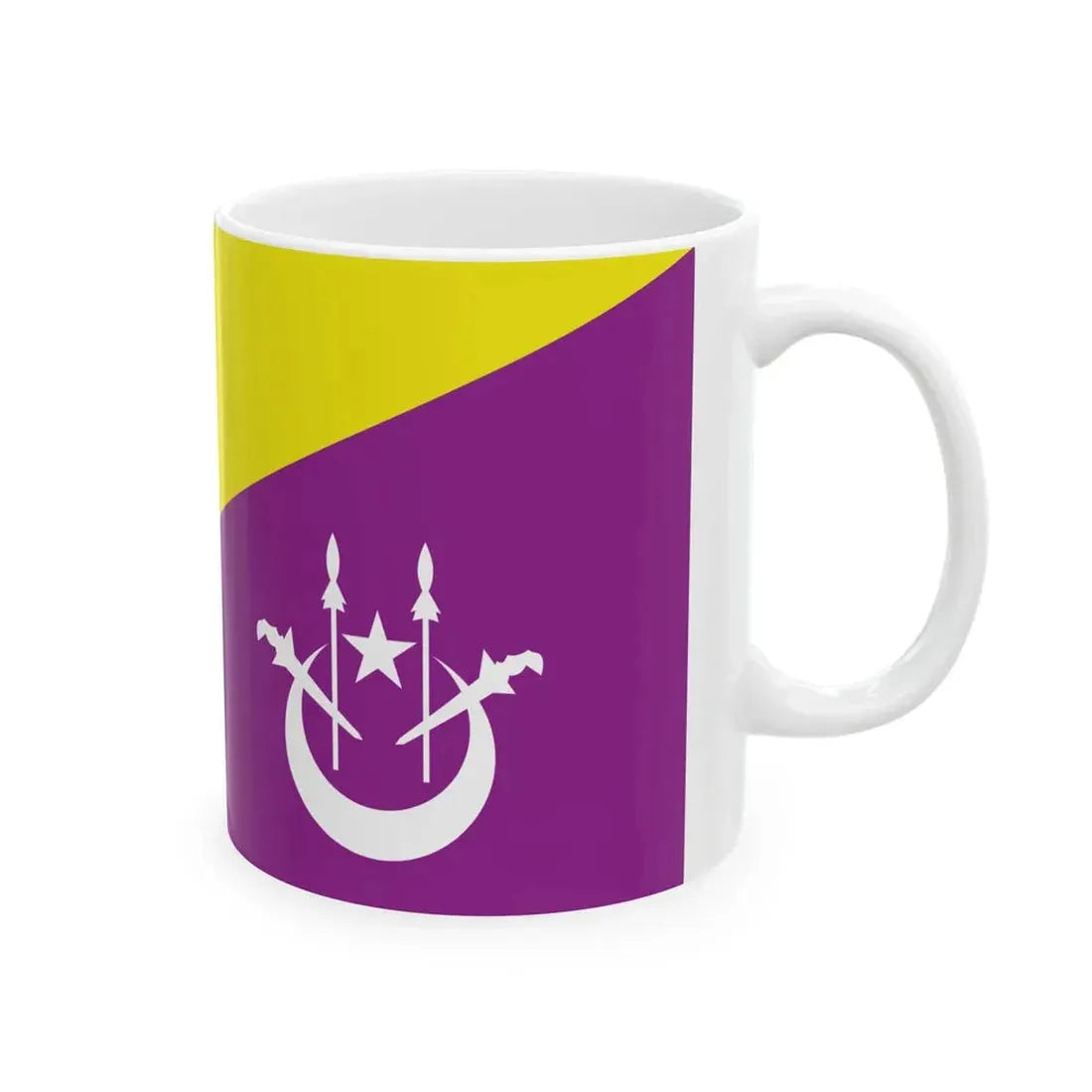 Flag of the Royal Family Members with Portfolio of Kelantan (Malaysia) White Coffee Mug - Go Mug Yourself