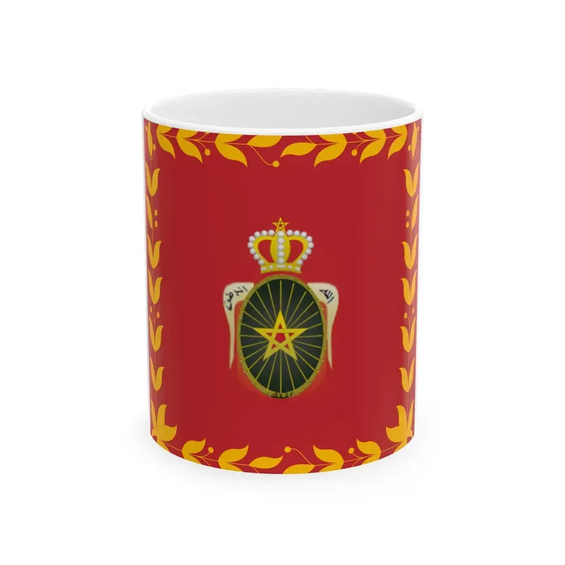 Flag of the Royal Moroccan Army (Morocco) White Coffee Mug 11oz - Go Mug Yourself