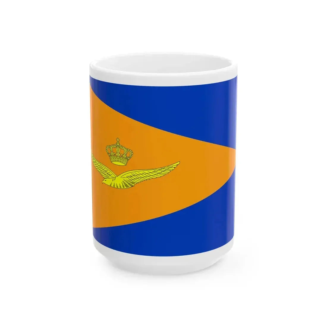 Flag of the Royal Netherlands Air Force (Netherlands) White Coffee Mug 15oz - Go Mug Yourself