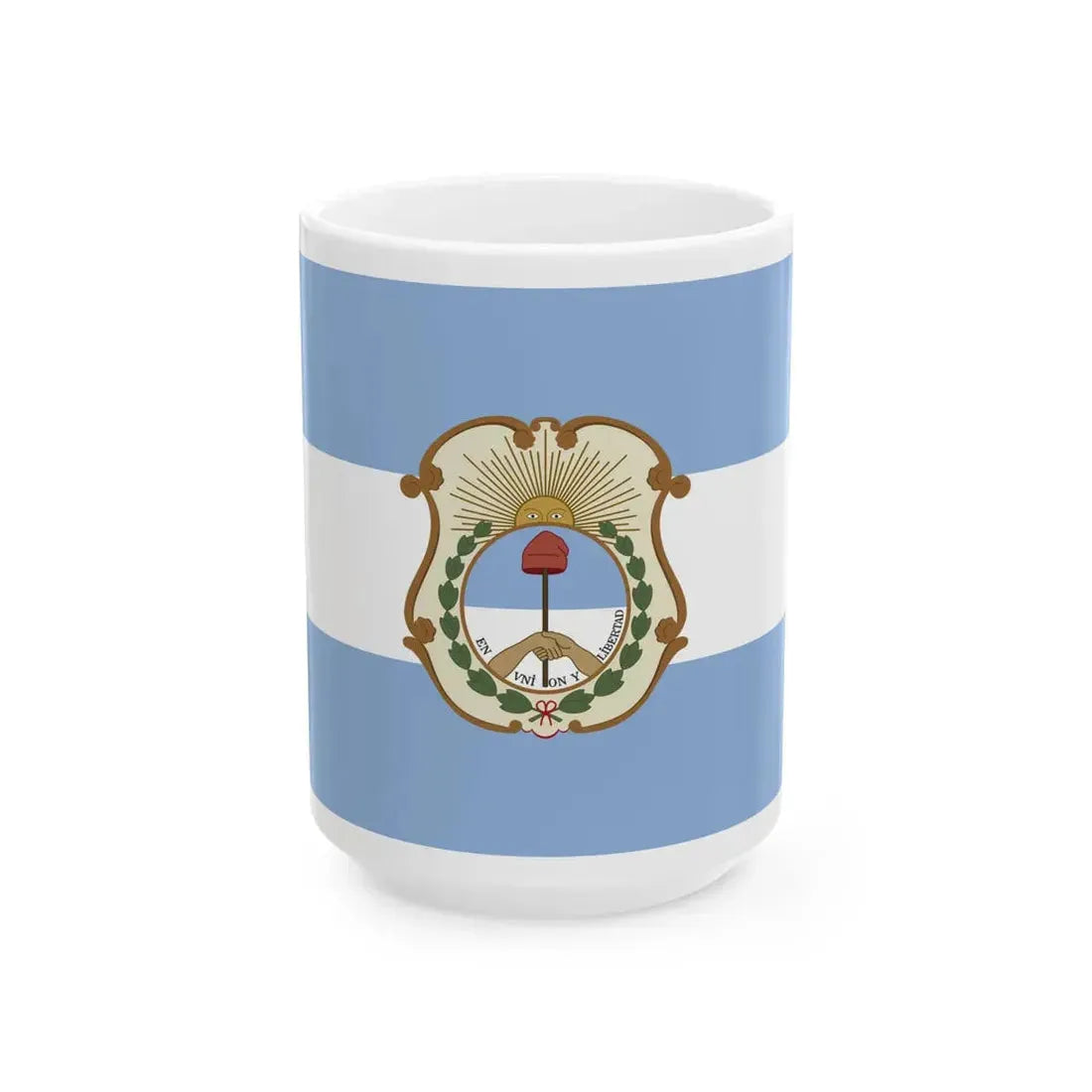 Flag of the San Juan Province (Argentina) White Coffee Mug 15oz - Go Mug Yourself